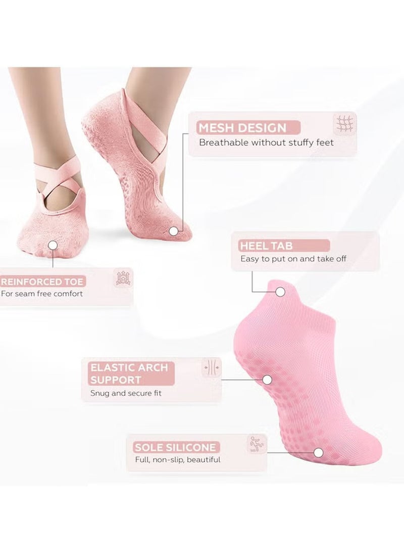 يوجي 6 أزواج من جوارب اليوغا غير المنزلقة مجموعة - Image 2