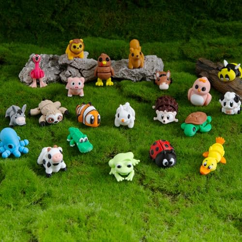 MONJITA 21 Pcs 3D Printed Easter Eggs with 21 Pcs Mini Animal Figurines Inside Flexible Articulated Fidget Toys Party Favors Easter Basket Stuffers Gifts for Kids Students Carnival Prizes - Image 5