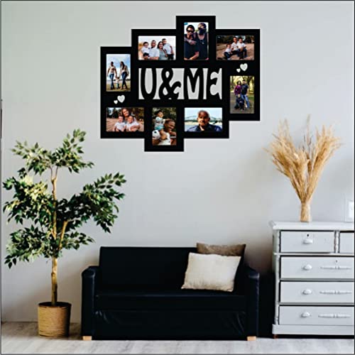 PICRAZEE MDF Wall Collage Photo Frame for Multiple Photos in a Single Frame Family Picture Frame Wall Décor for Living Room, Bedroom & Gifts (D4-U&Me) - Image 3