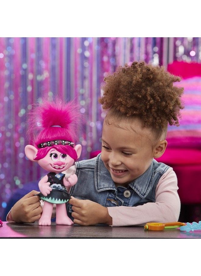 Trolls - Dreamworks Trolls World Tour Poptorock Poppy Singing Doll With 2 Different Looks And Sounds Toy Sings Trolls Just Want To Have Fun (English) - Image 1
