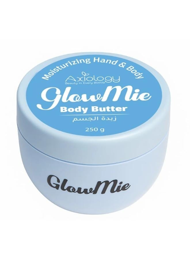اكسيولوجي مجموعة GlowMie المغربية للعناية بالجسم – صابون أفريقي + سكراب + زبدة جسم بالنيلي المغربي - Image 3