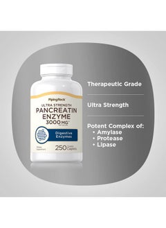 Piping Rock Pancreatin Enzyme Supplement ; 3000 Mg ; 250 Caplets ; Ultra Strength ; Nongmo Gluten Free  - Image 5