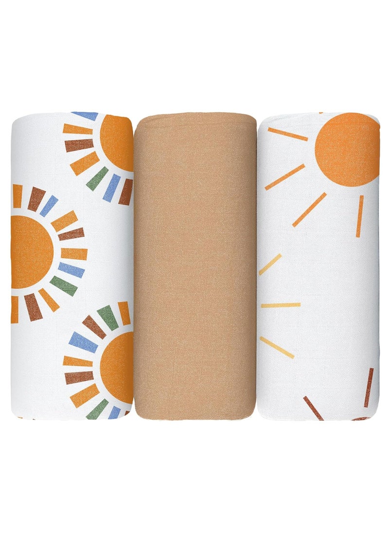 a baby cherry a baby cherry Swaddle for Newborn Baby Muslin Swaddle Baby Swaddle Wrap for Newborn Baby Wrapping Cloth for Newborn Blanket for 018 Months Pack of 3  - Image 1