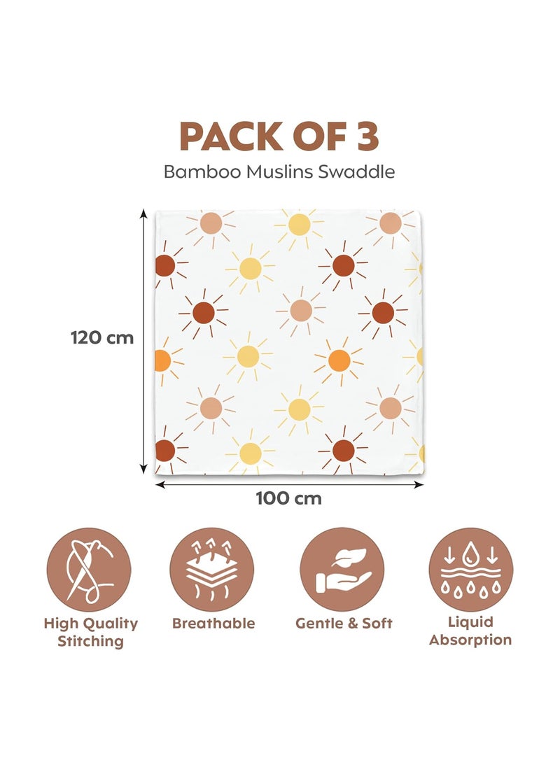 a baby cherry a baby cherry Swaddle for Newborn Baby Muslin Swaddle Baby Swaddle Wrap for Newborn Baby Wrapping Cloth for Newborn Blanket for 018 Months Pack of 3  - Image 2
