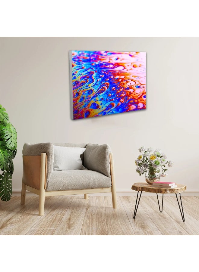 Walliv Colorful Abstract Fluid Art Canvas Print For Home Decor 75x50 cm.  - Image 3