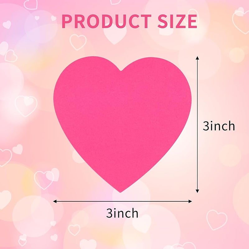 EOOUT 16 Colors 1200 Sheets Sticky Notes Heart Shape Sticky Pad Cute Memo Pads Colorful Self-Sticky Note Pads 75 Sheets/Pad - Image 2