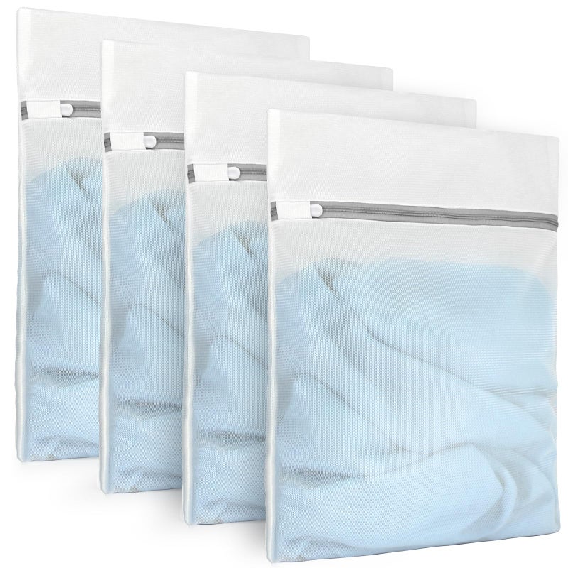 Muchfun 3Pcs Durable Fine Mesh Laundry Bags for Delicates 12 x 16 Inches 3 Medium 