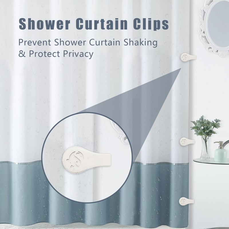 Vaszu Magnetic Silicone Shower Curtain Clips for Liner, Self Adhesive Windproof Splash Holders Prevent Water Splashing Out Keep Curtain Liner Closed to Wall Shower Curtains Keeper for Home 3 Packs - Image 2