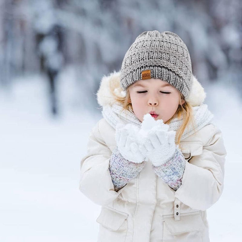 REDESS Baby Kids Winter Warm Hats, Infant Toddler Children Beanie Knit Cap Girls Boys - Image 5