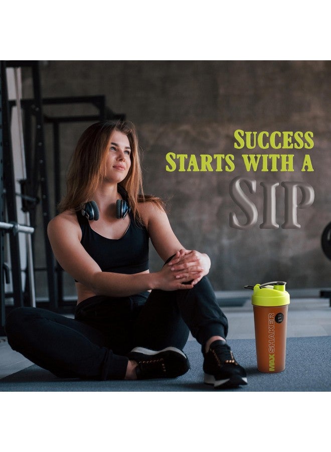 JAYPEE PLUS جايبي بلس ماكس شاكر مع كرة الخلط | شاكر بروتين للجيم | زجاجة جيم | زجاجات شاكر | شاكر سفر 700 مل، رمادي أخضر - Image 2