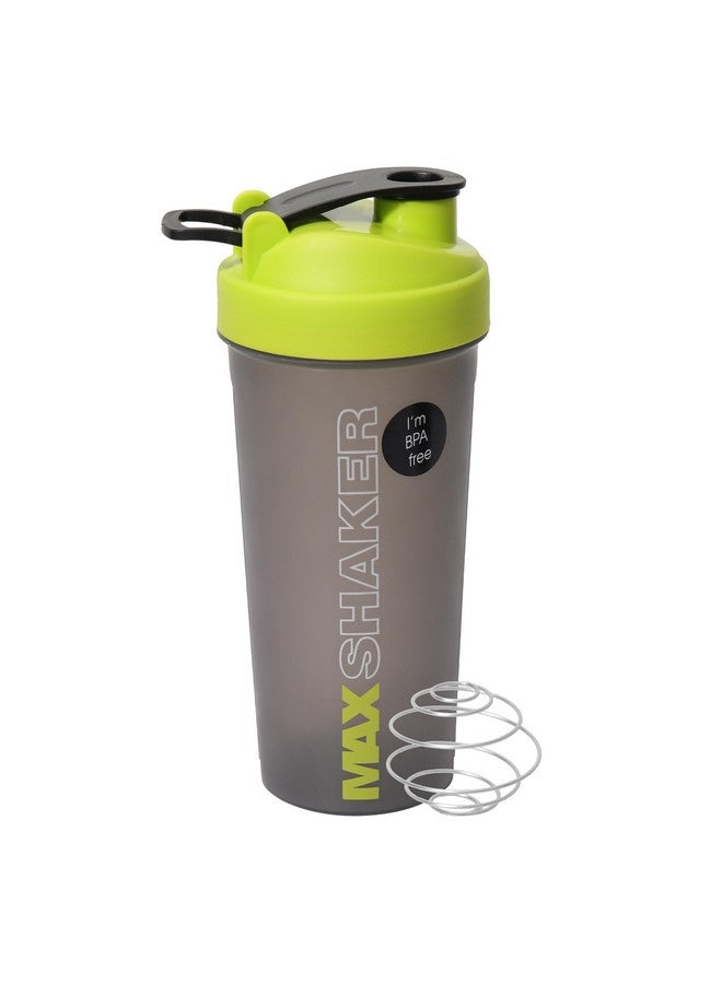 JAYPEE PLUS جايبي بلس ماكس شاكر مع كرة الخلط | شاكر بروتين للجيم | زجاجة جيم | زجاجات شاكر | شاكر سفر 700 مل، رمادي أخضر - Image 1