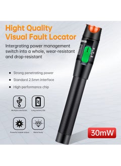 SANMUGEED Fiber Visual Fault Locator 30mW 30KM, VFL Fiber Optic Cable Tester Meter, Red Light Pen Tester Adapt LC/FC/SC/ST Interface, Fiber Network Cable Test Kit Fiber Light Source Testers  - Image 4