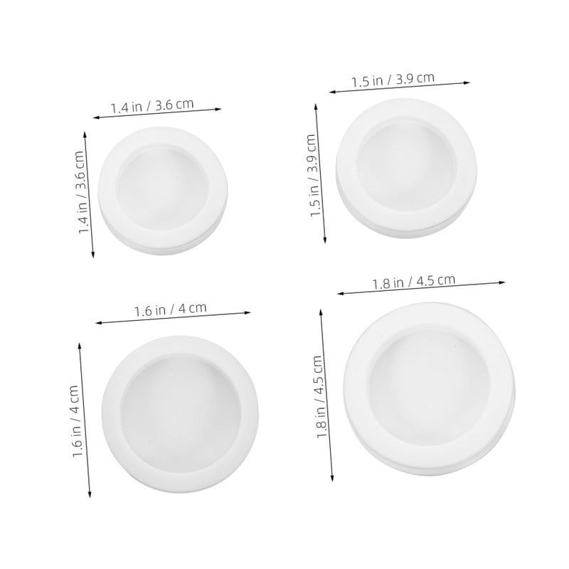 White Round Money Saving Box Seal 5 Pack Compatible with Coin Jars and Containers - Image 3