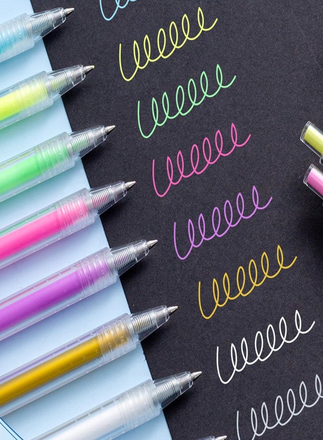 AIHAO Retractable Gel Pens, Drawing & Writing on Black Paper, Assorted Metallic, Neon, Milky & Vibrant Colors, 0.5mm Fine Point, Idea for School, Office, and Creative Projects - Image 3