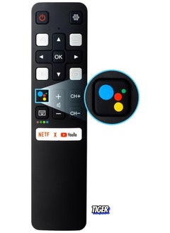 TIGER Universal Voice Remote for TCL Android 4K Smart TV - RC802V FNR1 Replacement Remote for TCL Models 40S334, 50S434, 55S434, 75S434, and More – Easy Setup, Voice Control, Full Functionality  - Image 1