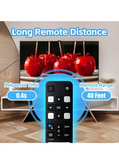 TIGER Universal Voice Remote for TCL Android 4K Smart TV - RC802V FNR1 Replacement Remote for TCL Models 40S334, 50S434, 55S434, 75S434, and More – Easy Setup, Voice Control, Full Functionality  - Image 3