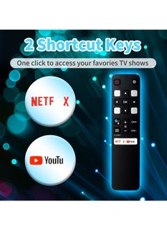 TIGER Universal Voice Remote for TCL Android 4K Smart TV - RC802V FNR1 Replacement Remote for TCL Models 40S334, 50S434, 55S434, 75S434, and More – Easy Setup, Voice Control, Full Functionality  - Image 4
