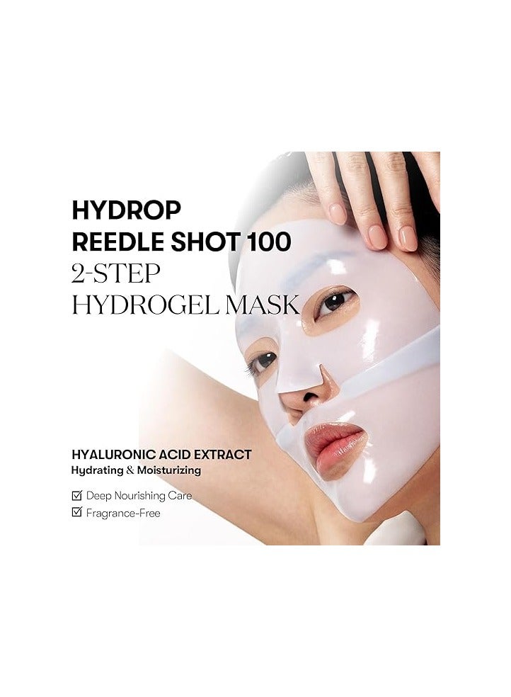 VT COSMETICS VT COSMETICS Hydrop Reedle Shot 100hl 2-Step Hydrogel Mask(34.5gx4ea) | Intensive Hydrating, Exosome Hyaluronic Acid, Dewy & Glass Skin, Overnight Melting Mask, Korean Facial Mask DROP REEDLE SHOT® 100hL 2STEP HYDROGEL MASK - Image 2