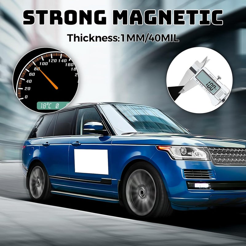 CUHIOY Blank Car Magnetic Sheets - 2 Pack 24"x12" Strong Flexible Car Magnet Sign for Covering Advertising Business and Company Decals（for HOA, Prevent Car Door Bumper Scratches & Dents, 40mils - Image 3