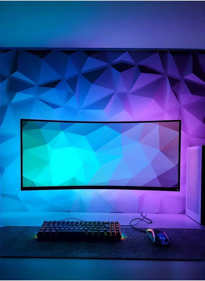 Perfin 15pcs 3DPVC Wall Board, 30cm *30cm Diamond Texture Design, Waterproof Flame Retardant, Easy To Clean, Suitable For TV Background Wall, Bedroom, Living Room Decoration  - Image 3