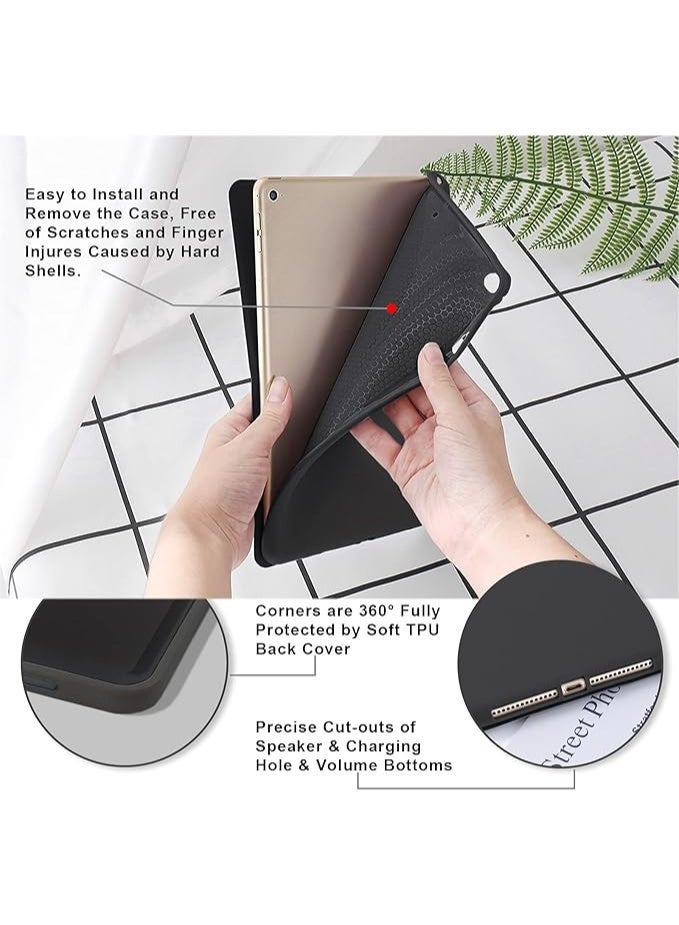 Compatible with  iPad Case for iPad 9.7 Inch 6th 2018 & 5th 2017 Gen, also Fits iPad 9.7" Air 2013 & Air 2nd 2014, 5-in-1 Multiple Angles Viewing Positions, Smooth Silicone Cover & Soft TPU Back (Black) - Image 5
