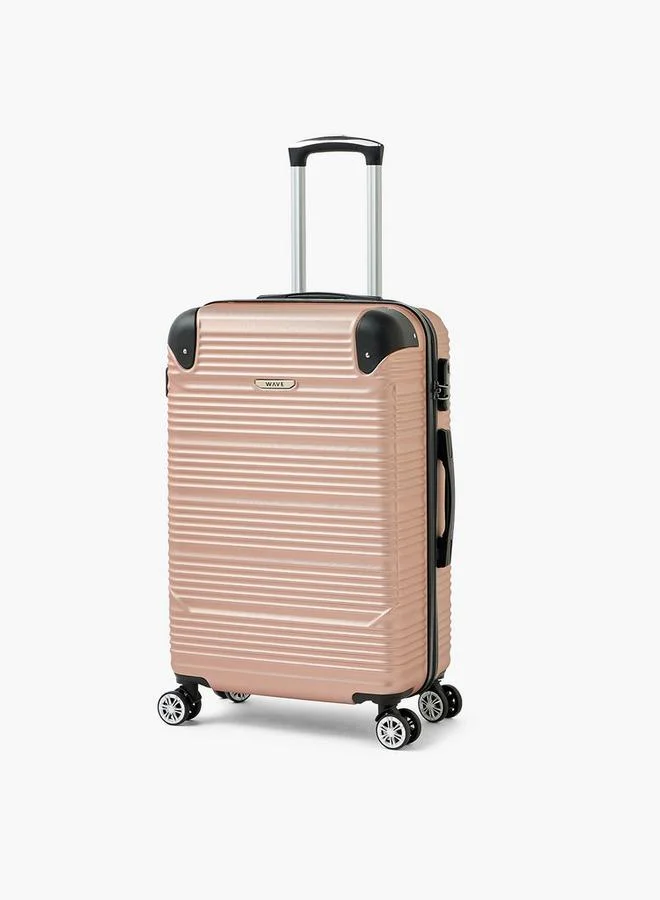 وايف Textured Hardcase Luggage Trolley With Retractable Handle - 20 Inches Cabin Bag
