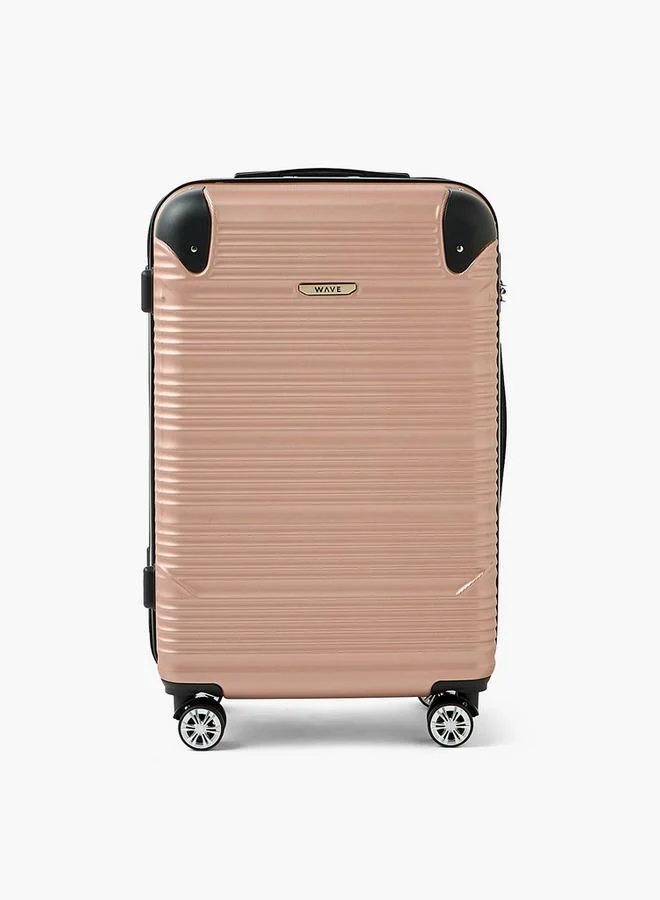 وايف Textured Hardcase Luggage Trolley With Retractable Handle - 20 Inches Cabin Bag