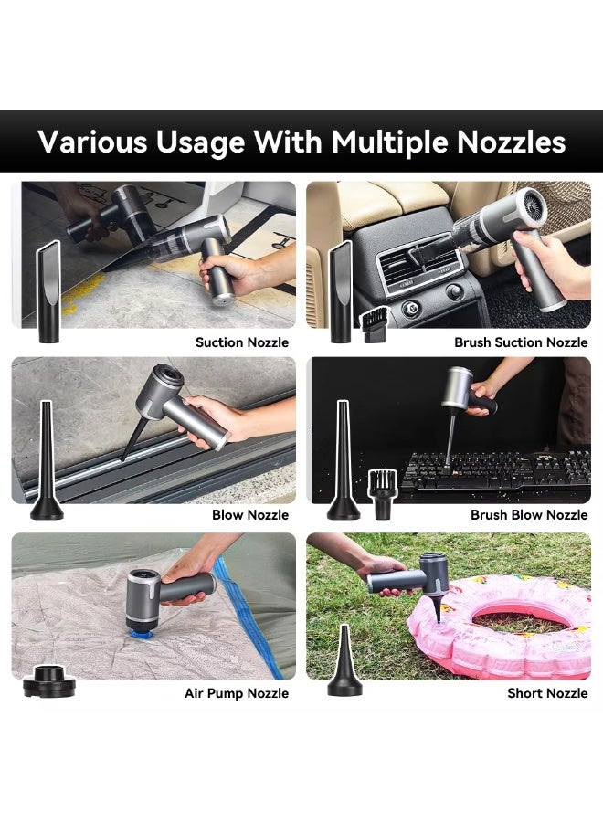 Cordless handheld vacuum cleaner | 15000PA strong suction power | Rechargeable mini air dust collector 3 in 1 | Car, home, office cordless vacuum cleaner | - Image 2