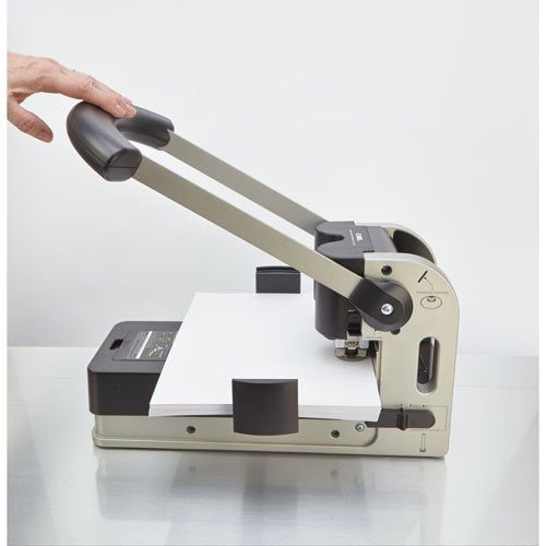 CARL, Extra Heavy Duty, 2 Hole Paper Punch, 300 Sheets Punch Capacity,Black and Silver - Image 4
