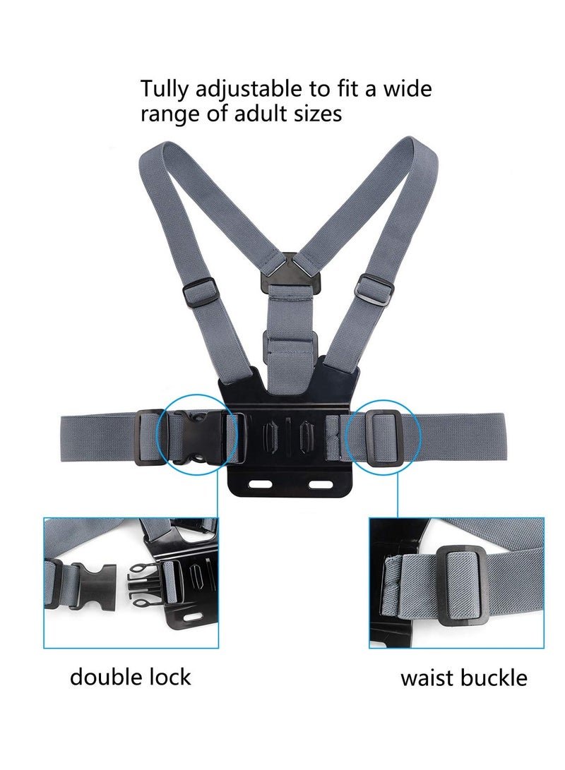 Chest Harness Mount Adjustable Chesty Strap Breathable Material Action Cameras Elastic Compatible with GoPro Hero10, Hero 9, Hero 8, Hero 7 Black, 7 Silver, 7 White, Hero 6/5/4 Session, 3+, 3/2/1 Hero - Image 2