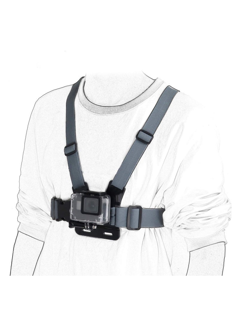 Chest Harness Mount Adjustable Chesty Strap Breathable Material Action Cameras Elastic Compatible with GoPro Hero10, Hero 9, Hero 8, Hero 7 Black, 7 Silver, 7 White, Hero 6/5/4 Session, 3+, 3/2/1 Hero - Image 4
