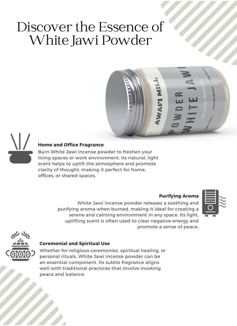 Awafi Mill White Jawi Incense Powder | Natural Aromatic Blend | Awafi Mill | Positive Energy | Prosperity Abundance  - Image 2