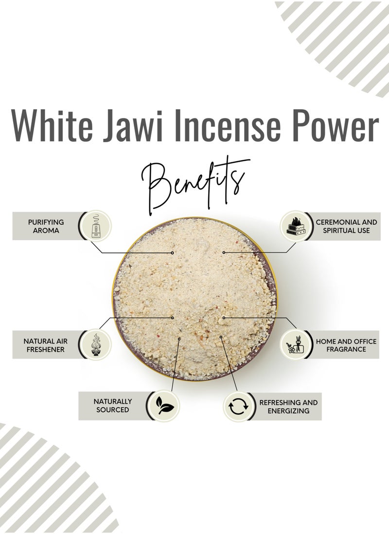 Awafi Mill White Jawi Incense Powder | Natural Aromatic Blend | Awafi Mill | Positive Energy | Prosperity Abundance  - Image 3