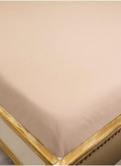 Home-Tex Design 3 Piece Hometex Design 100% Cotton King Size Printed Flat Sheet Set BEIGE SABLE - 1 Flat Sheet (240x260 cm) + 2 Pillow Covers (50x80 cm)  - Image 5