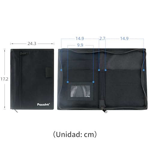 Aoeeki Car Registration and Insurance Card Holder, Glove Box Organizer Vehicle Document Wallet with Clear Compartments, Auto Document holder for Driver License, Car Insurance Vehicle Registration (Black) - Image 5