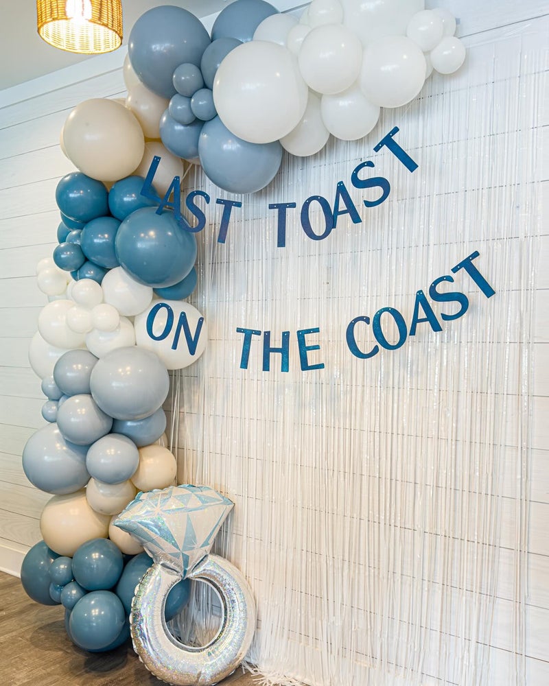 Beaumode Blue White Sand Balloon Arch kit for Last Toast on the Coast Bachelorette Beach Coastal 30th Birthday Bach Final Fiesta Bridal Shower Party Decoration (Dusty Blue) - Image 5
