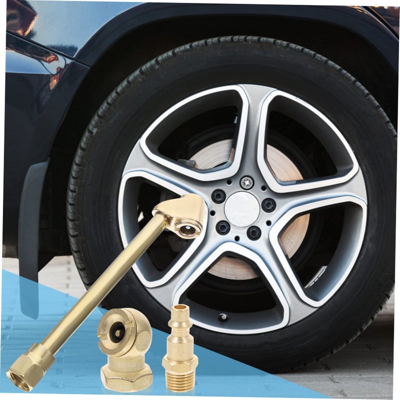 Brass Air Chuck Set Dual NPT Design 4 PCS Tire Inflator Attachments for Trucks - Image 4