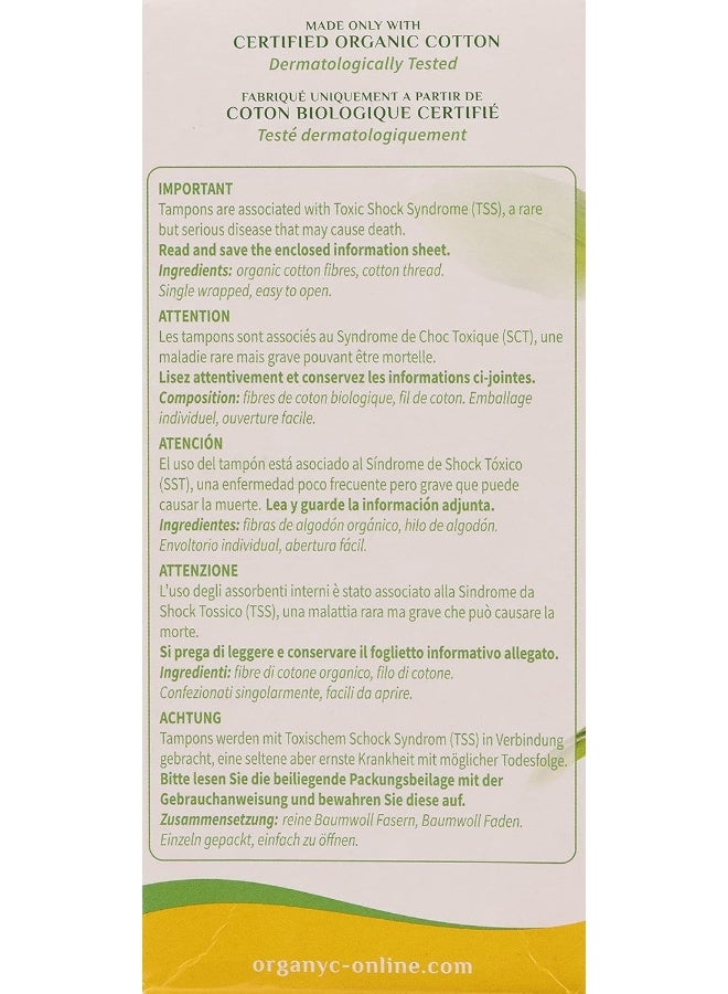 ORGANYC Organyc 100% Certified Organic Cotton Tampons - Cardboard Applicator, Free from Chlorine, Perfumes, Rayon, and Chemicals - Regular, 16 Count  - Image 3