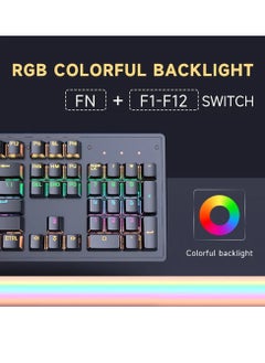 JERTECH Mechanical Gaming Keyboard RGB Backlight for Desktop ,104 Keys JK520  - Image 5