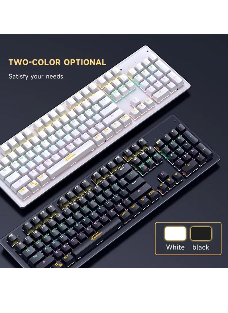 JERTECH - Mechanical Gaming Keyboard RGB Backlight for Desktop ,104 Keys JK520 - Image 1