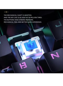 JERTECH Mechanical Gaming Keyboard RGB Backlight for Desktop ,104 Keys JK520  - Image 4