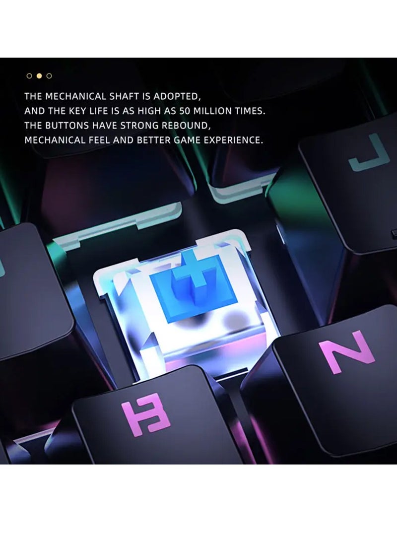 JERTECH - Mechanical Gaming Keyboard RGB Backlight for Desktop ,104 Keys JK520 - Image 1