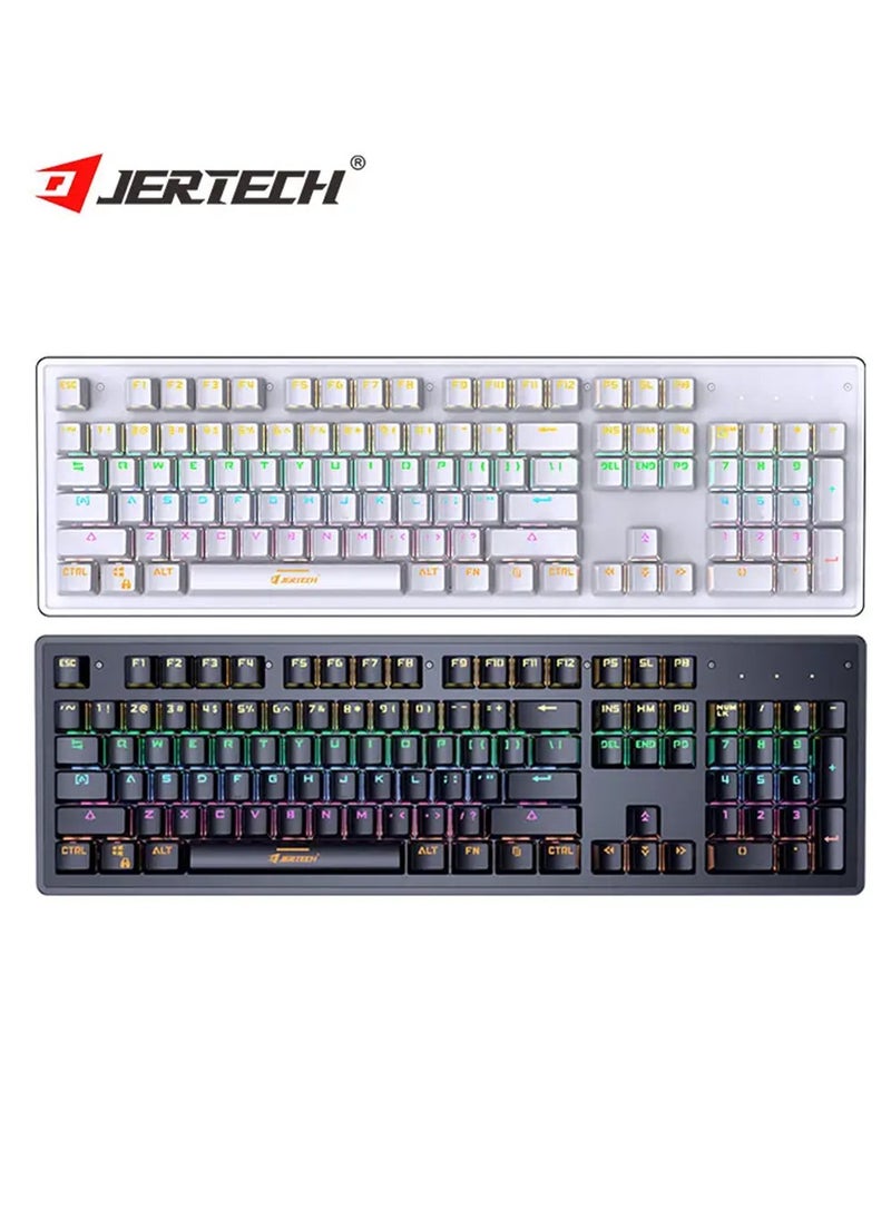 JERTECH - Mechanical Gaming Keyboard RGB Backlight for Desktop ,104 Keys JK520 - Image 1