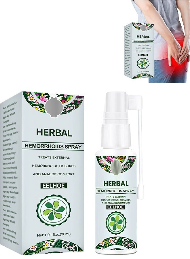 EELHOE Natural Herbal Hemorrhoids Relief Spray - Holistic Treatment for External and Internal Hemorrhoids with 100% Natural Herbal Extracts Formula - Image 1