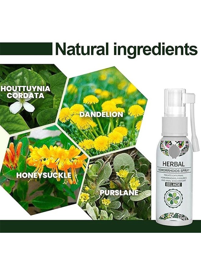 EELHOE Natural Herbal Hemorrhoids Relief Spray - Holistic Treatment for External and Internal Hemorrhoids with 100% Natural Herbal Extracts Formula - Image 4