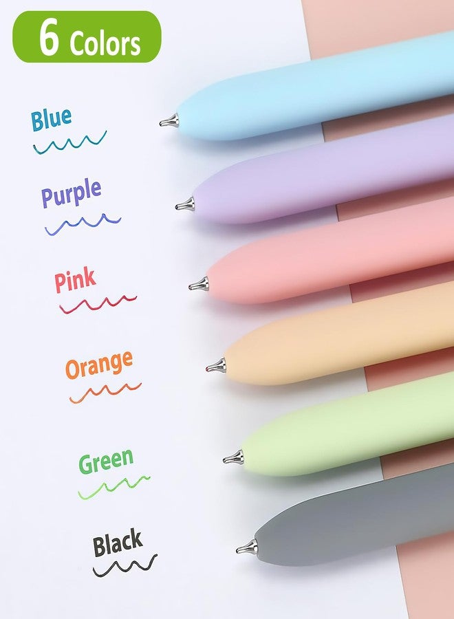 FIOVER Colored Pens, 6 Pack Colorful Gel Pens, Quick-Dry 0.7mm Medium Point for Journaling, Note Taking, Doodling, Aesthetic Office School Supplies, Gifts for Women Men(Multiple Colors) - Image 4