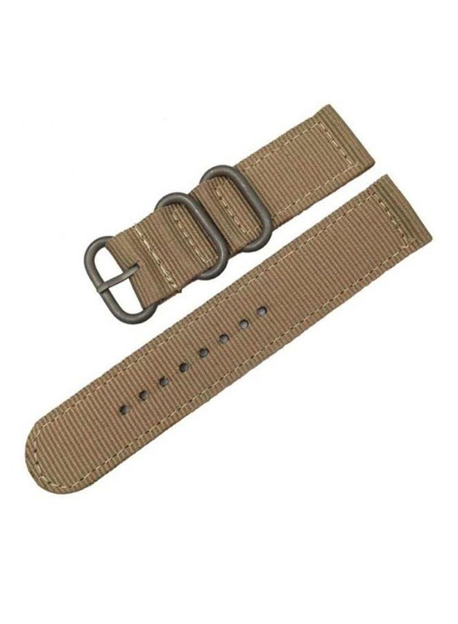 NIBEMINENT Garmin Vivomove Hr Premium Nylon Soft Smart Watch Band Strap Light Brown 