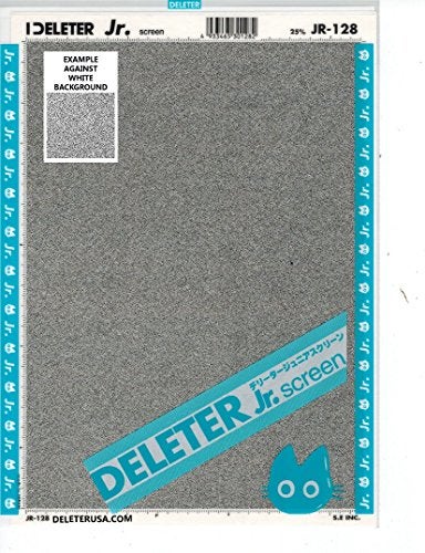 Deleter Screen Tone Jr JR-128 [Static Pattern 25%][Sheet Size 182x253mm (7.16"x9.96")] For Comic Manga Illustration Graphic Screentone - Image 1