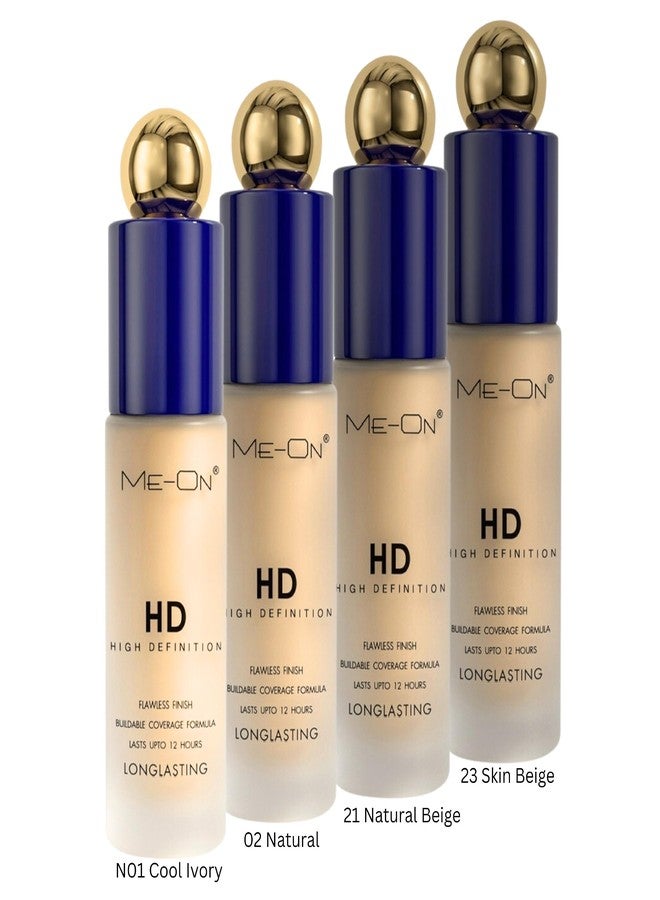 ME-ON HD Foundation (Oil Control) (Shade 21 - Natural Beige) - Image 4