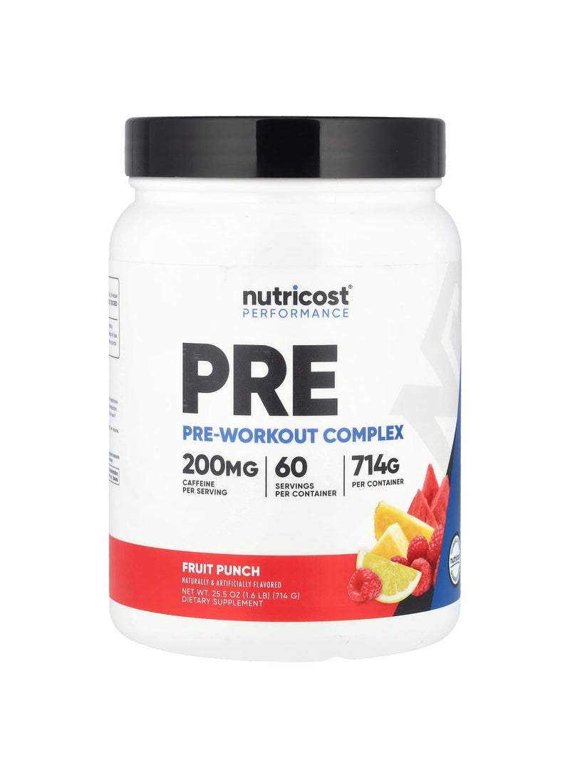 Nutricost Performance, Pre-Workout Complex, Fruit Punch, 1.6 lb (714 g)